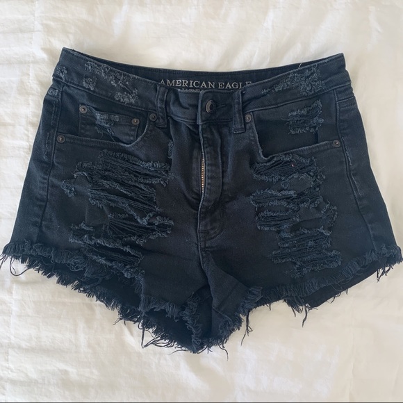 American Eagle Outfitters Pants - American Eagle Black High Waisted Jean Shorts American Eagle Outfitters Pants - American Eagle Black High Waisted Jean Shorts